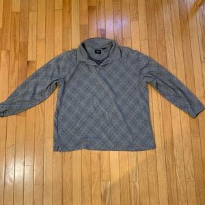 haggar argyle polo long sleeve top